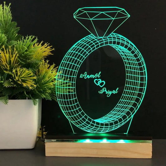 3D RING LED ILLUSION LAMP - MULTICOLOR