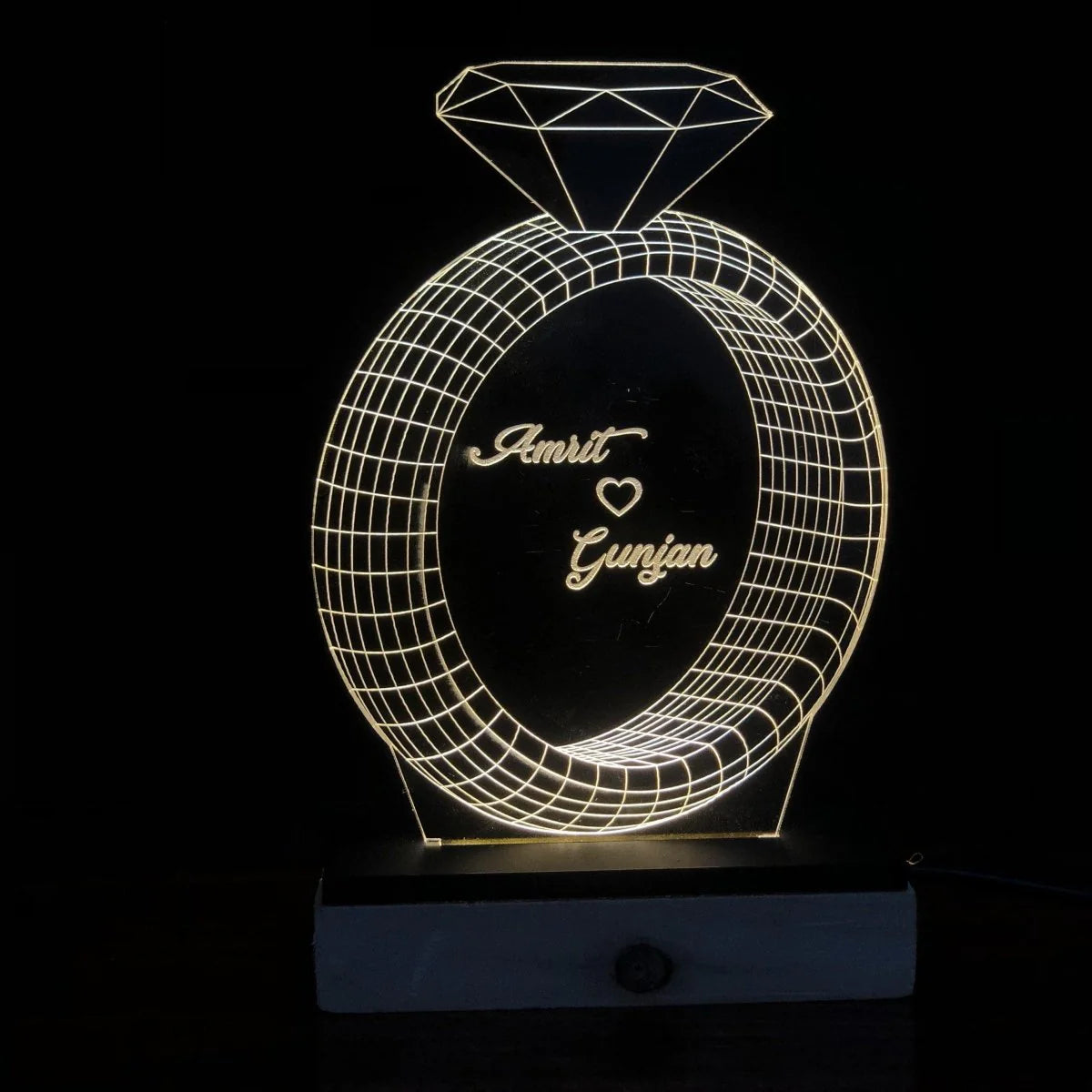 3D RING LED ILLUSION LAMP - MULTICOLOR