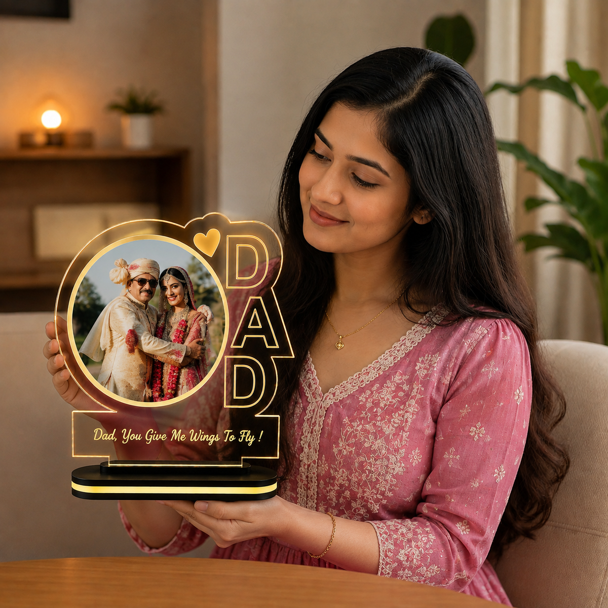 DAD ACRYLIC LED LAMP
