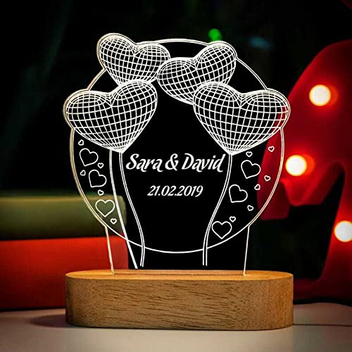 3D 4-HEART ILLUSION LAMP 1 - PREMIUM QUALITY