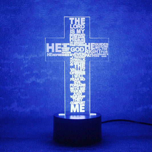 CRUCIFIX HOLY CROSS ACRYLIC LED LAMP (MULTICOLOR)