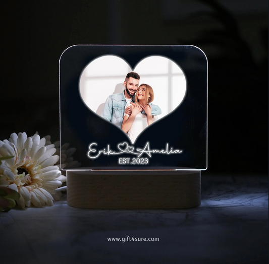 HEART ACRYLIC LED PHOTO LAMP