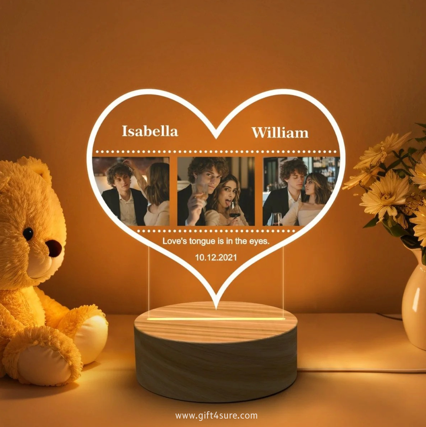 HEART ALBUM ACRYLIC LED LAMP