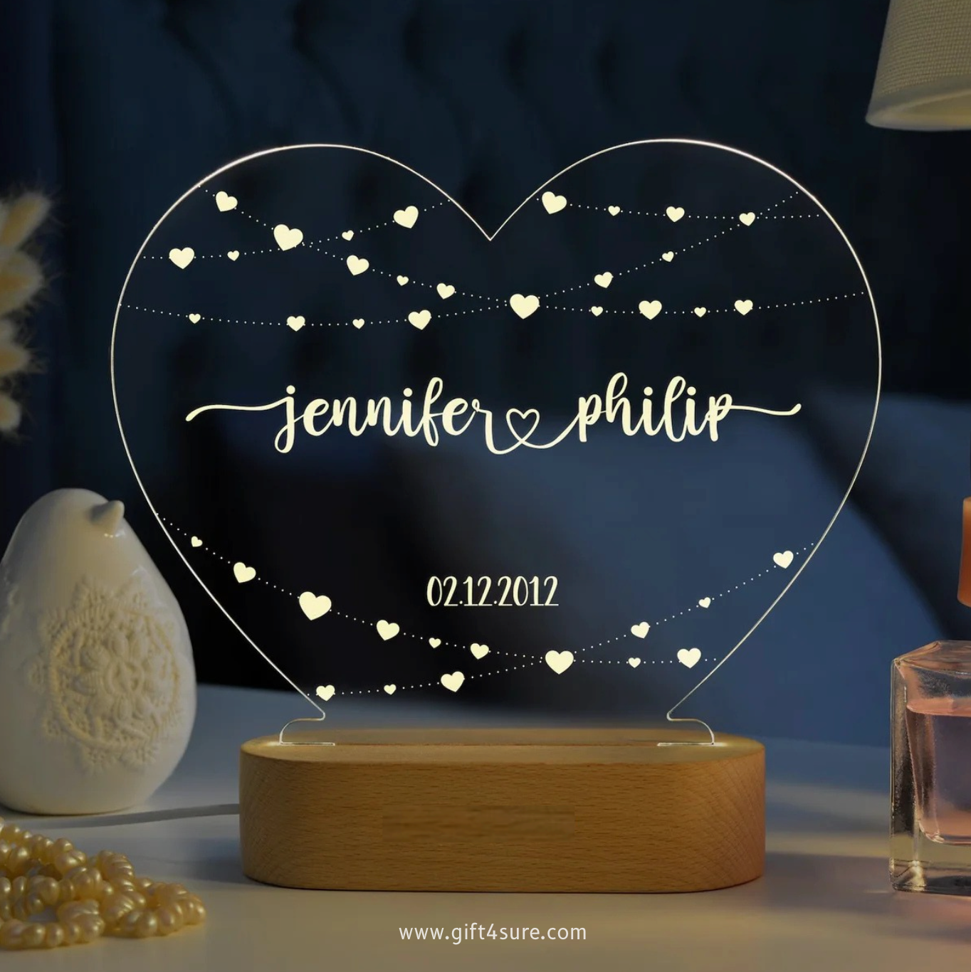PREMIUM HEART ACRYLIC LED LAMP
