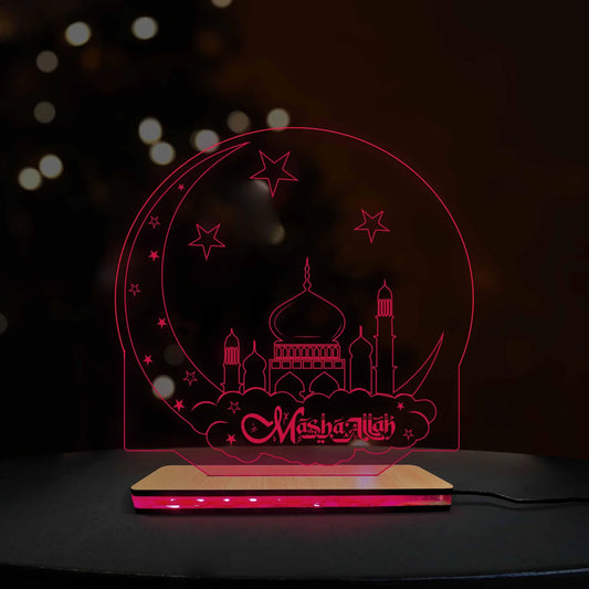 NOOR-E-MASJID ACRYLIC LED LAMP (MULTICOLOR)