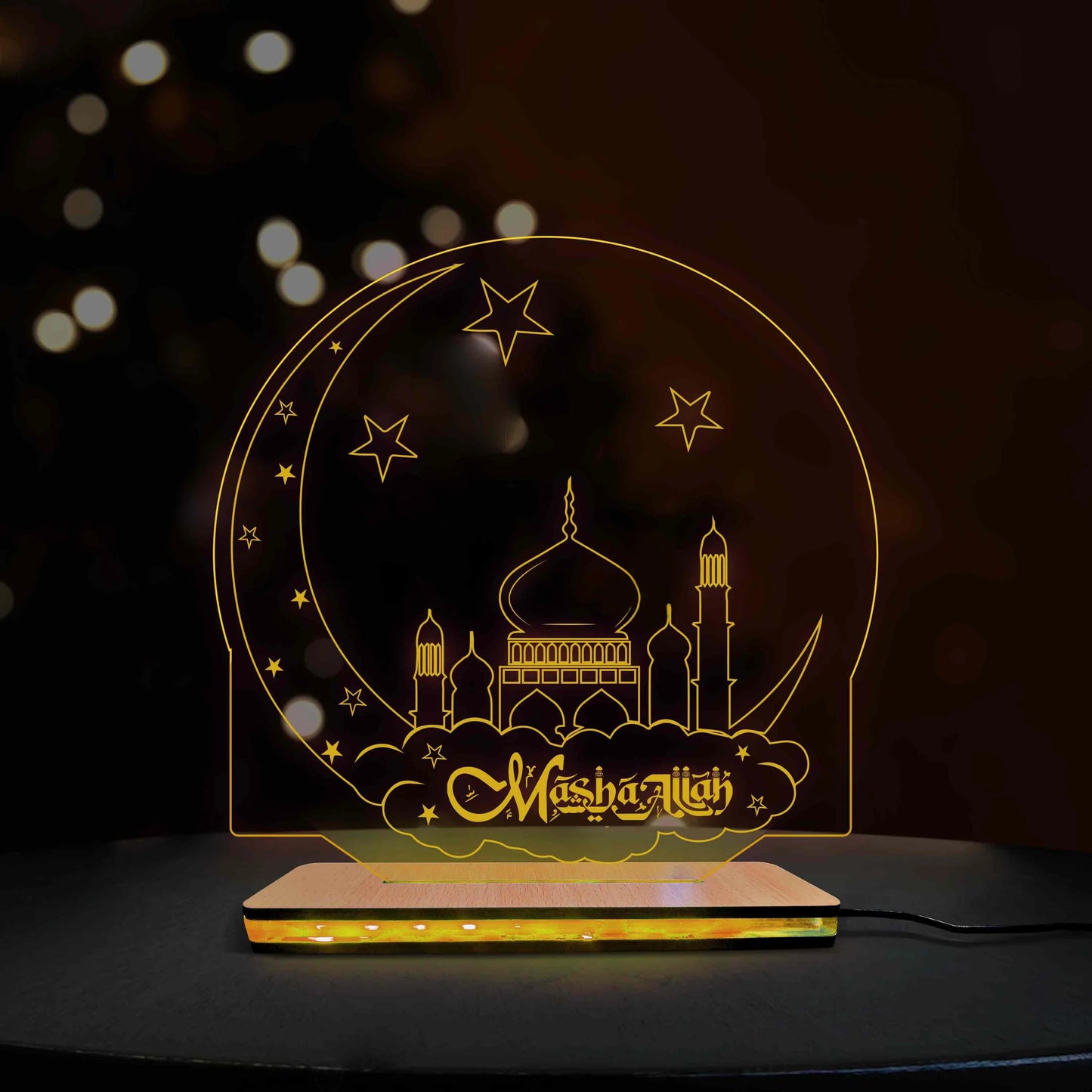 NOOR-E-MASJID ACRYLIC LED LAMP (MULTICOLOR)