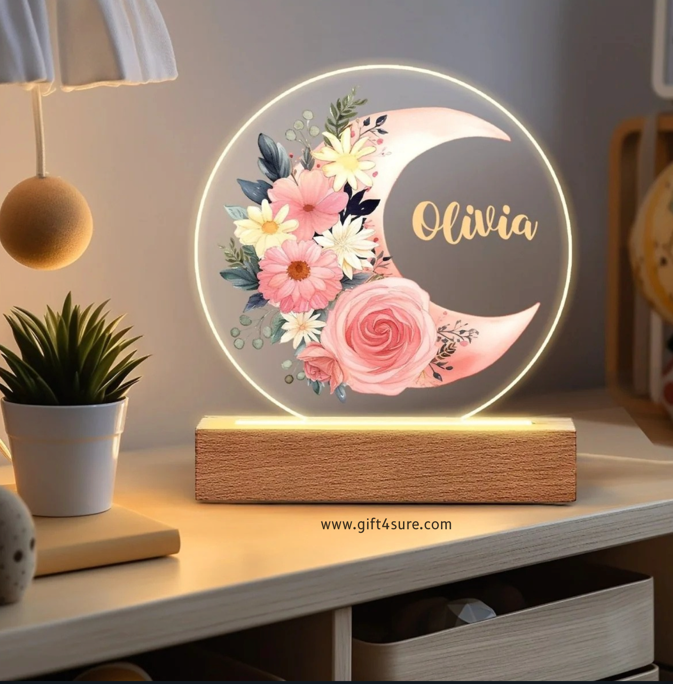 MOON ACRYLIC LED LAMP