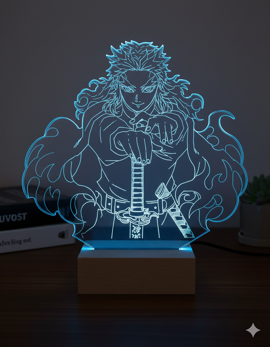 DEMON SLAYER: KYOJURO RENGOKU ANIME LED LAMP (MULTICOLOR)