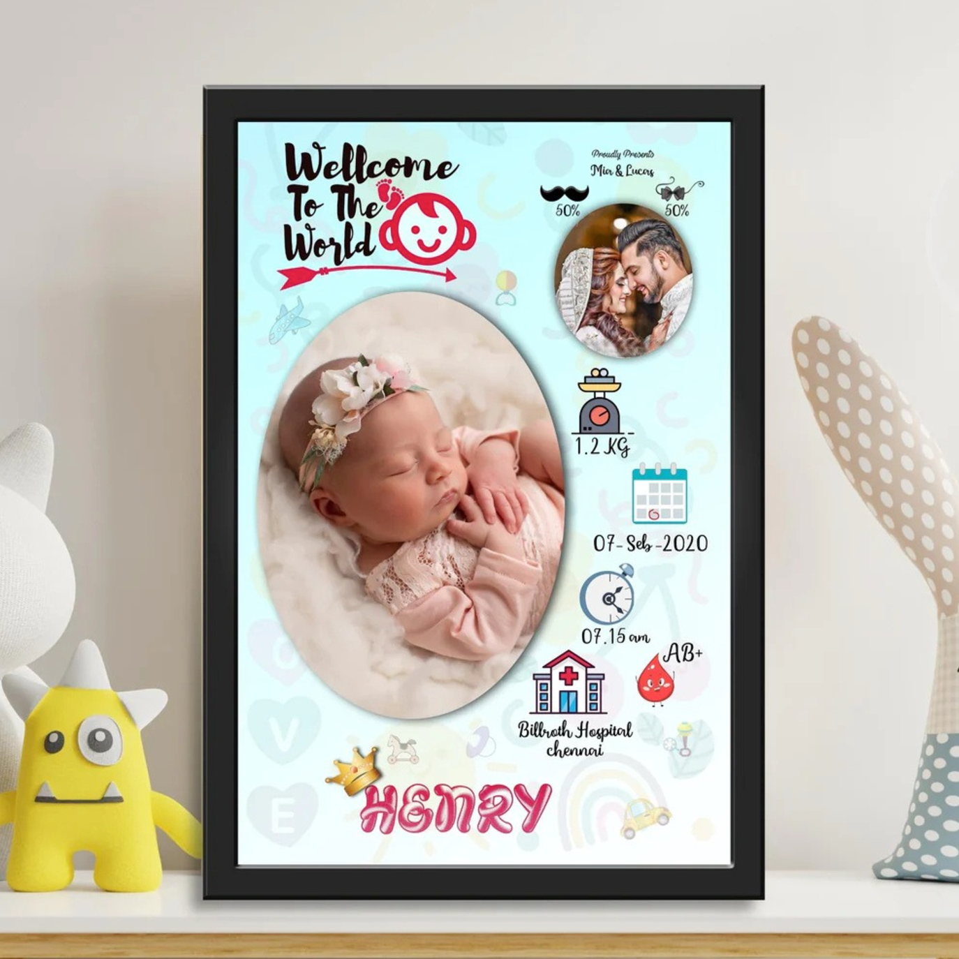 BABY BIRTH PHOTO FRAME - 5