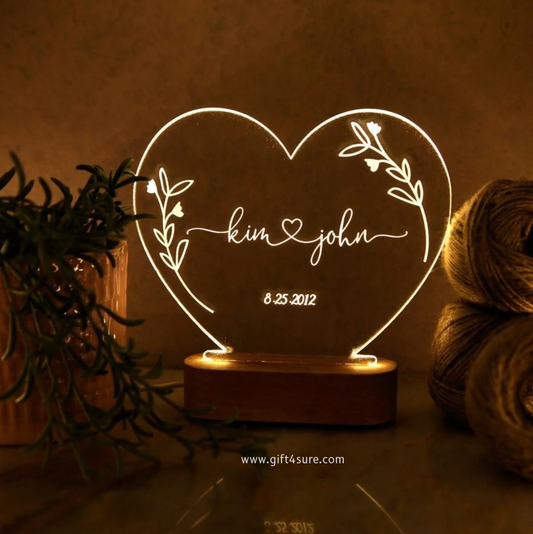 HEART ACRYLIC LED NAME LAMP - 1