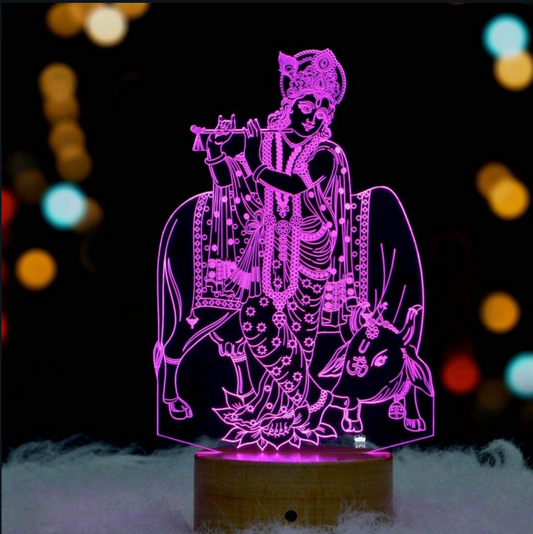SHRI KRISHNA ACRYLIC LED LAMP (MULTICOLOR)