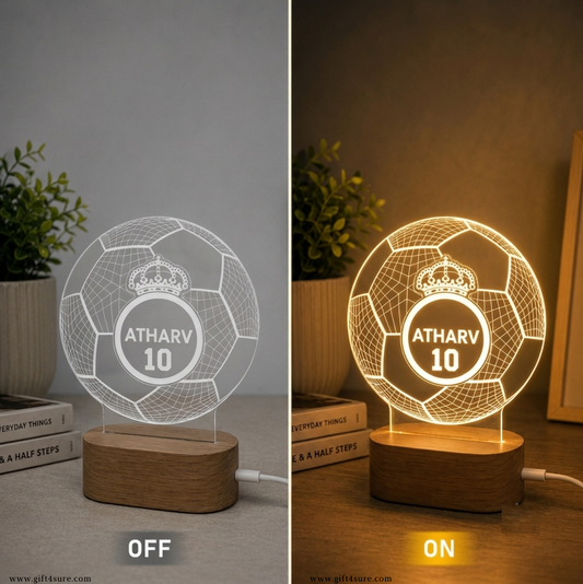 PERSONALISED FOOTBALL NIGHT LAMP
