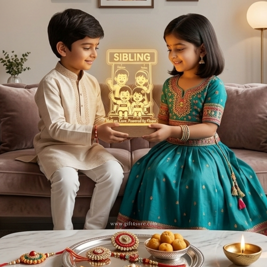 PERSONALIZED SIBLING LED LAMP WITH NAMES