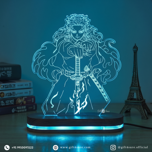 DEMON SLAYER: KYOJURO RENGOKU ANIME LED LAMP (MULTICOLOR)