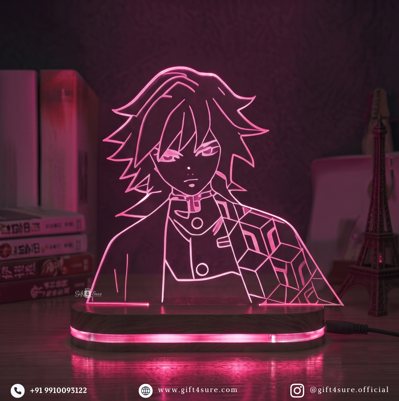 DEMON SLAYER: GIYU TOMIOKA ANIME LED LAMP (MULTICOLOR)