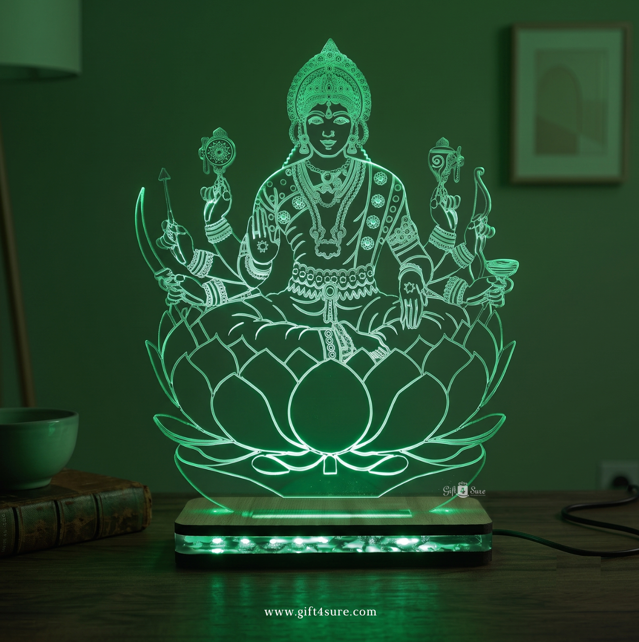 LAXMI MATA ACRYLIC LED LAMP (MULTICOLOR)