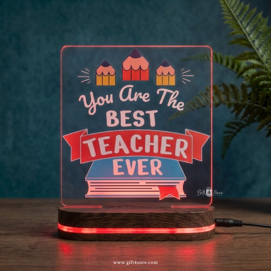 BEST TEACHER ACRYLIC LED LAMP (MULTICOLOR)