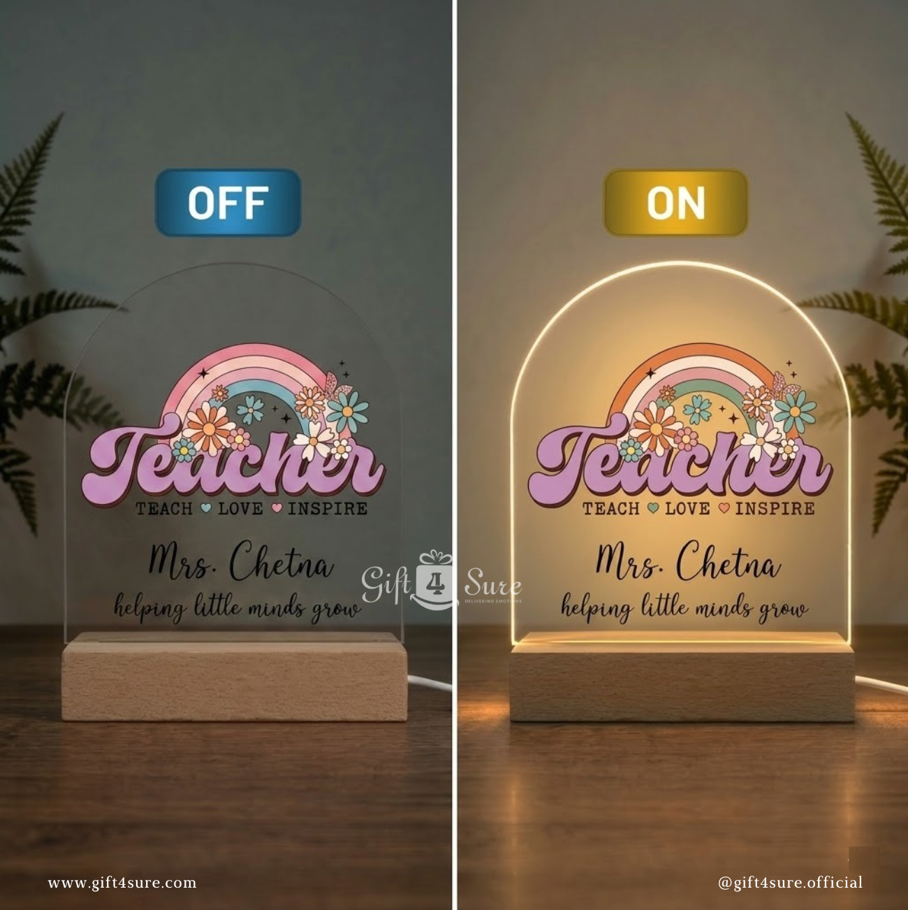 TEACHER ACRYLIC LED LAMP-2