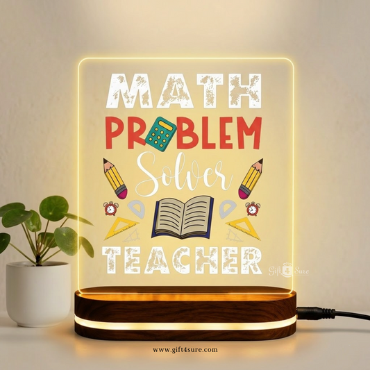 MATH TEACHER ACRYLIC LED LAMP-1