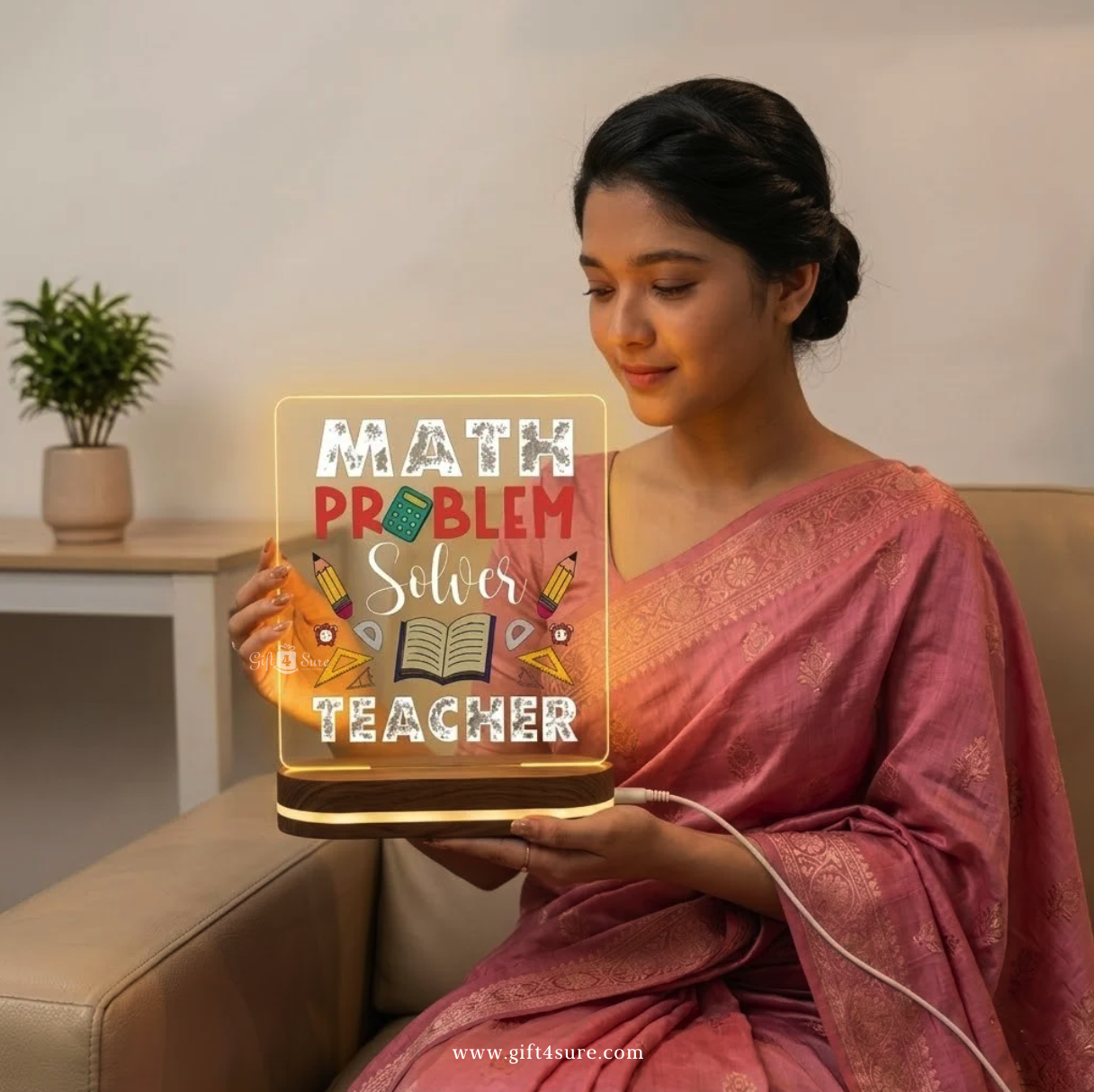 MATH TEACHER ACRYLIC LED LAMP