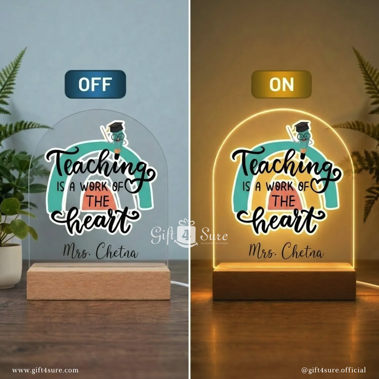 TEACHER ACRYLIC LED LAMP-3