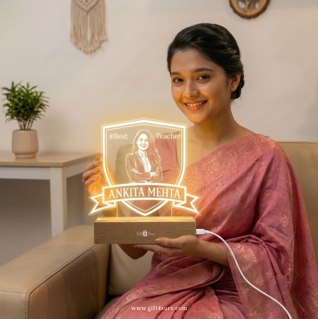 PERSONALISED TEACHER ACRYLIC LED LAMP
