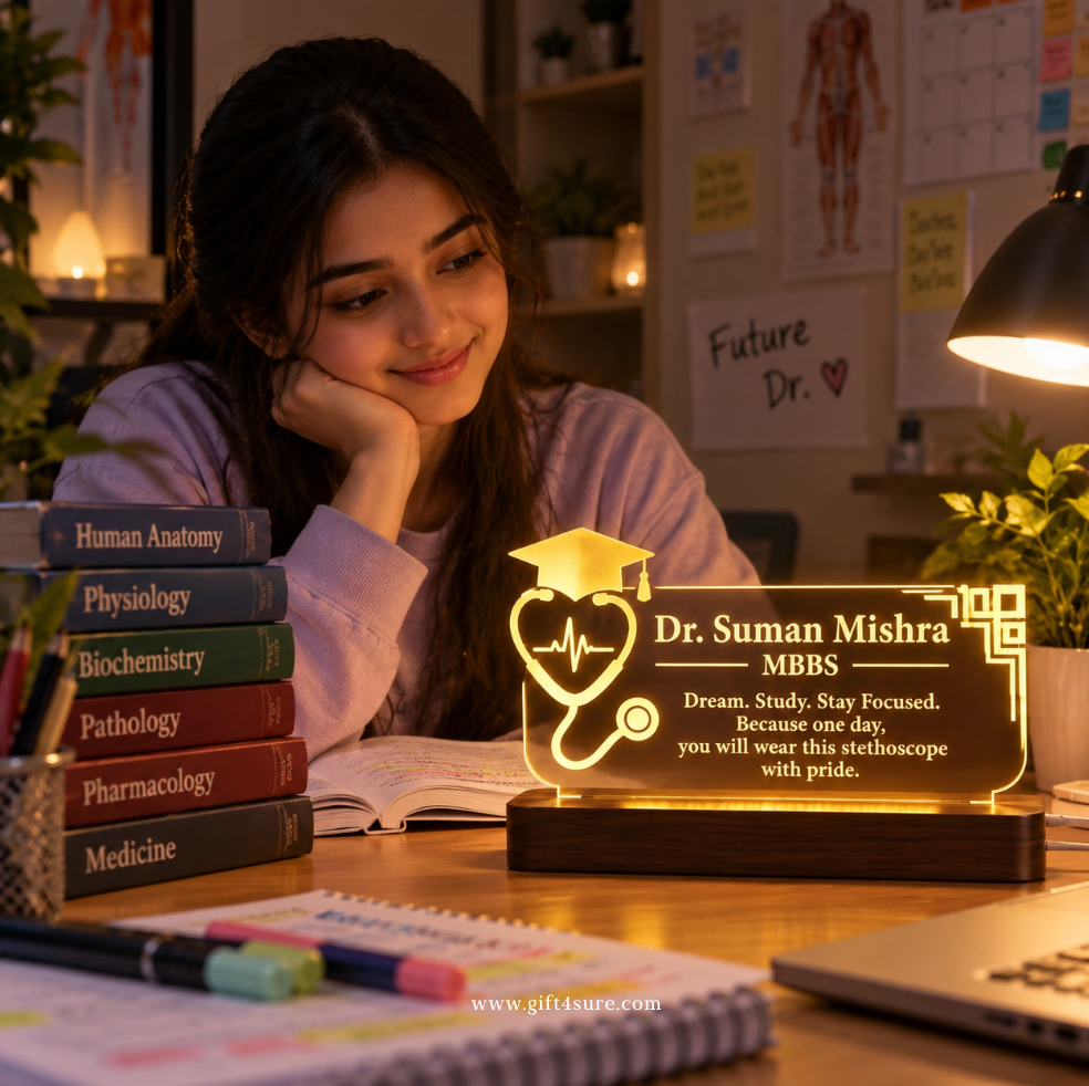 PERSONALISED MEDICAL STUDENT ACRYLIC LED LAMP