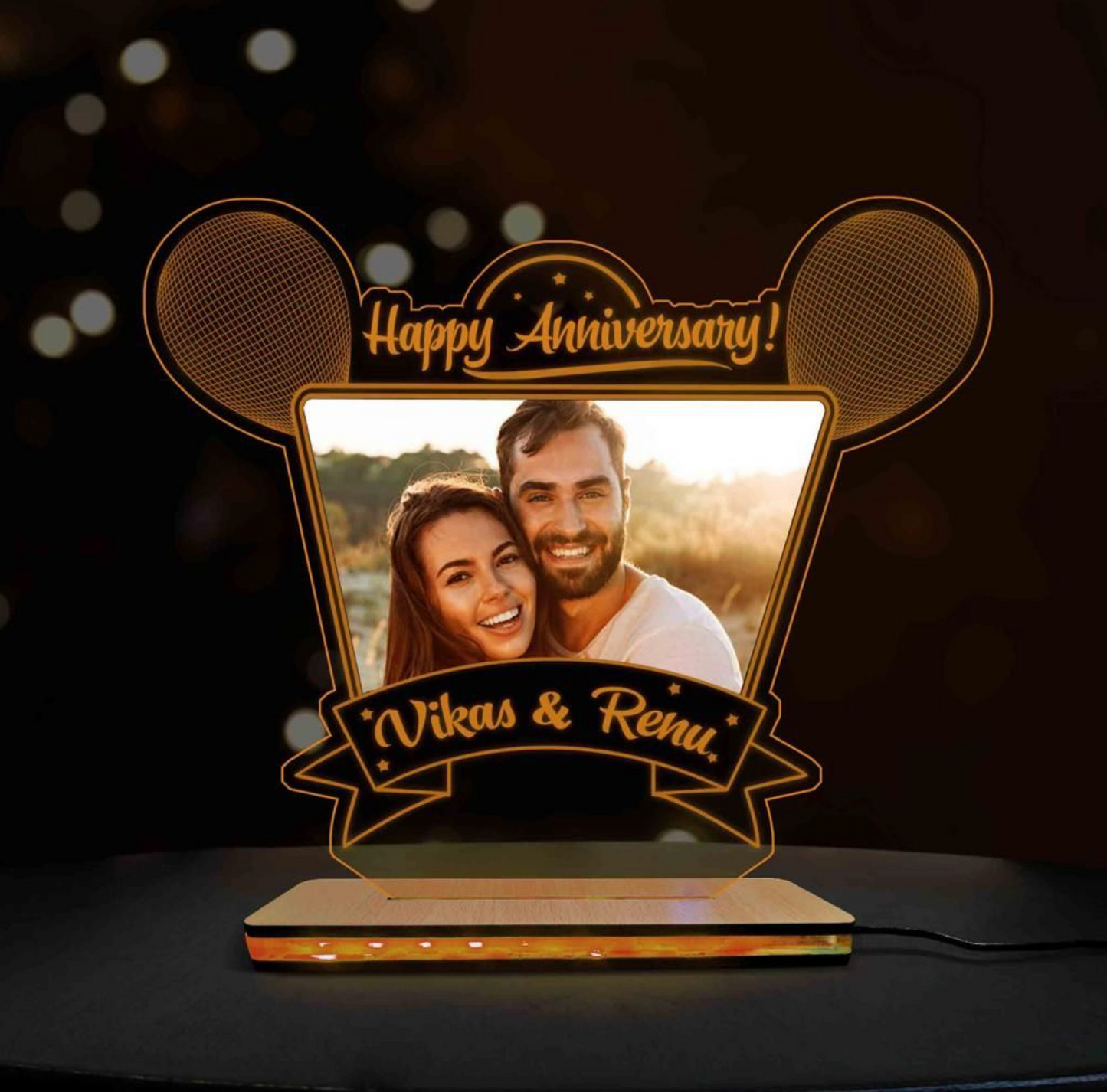 ANNIVERSARY ACRYLIC LAMP - MULTICOLOR