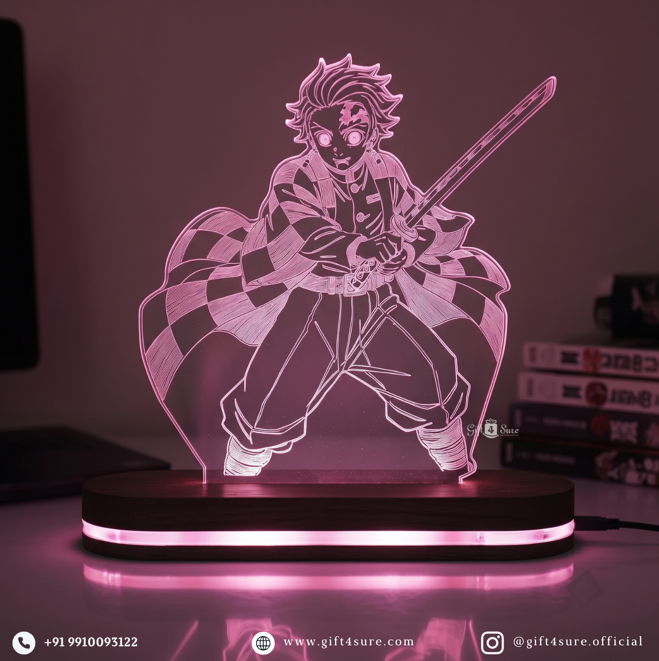 DEMON SLAYER: TANJIRO KAMADO ANIME LED LAMP (MULTICOLOR)