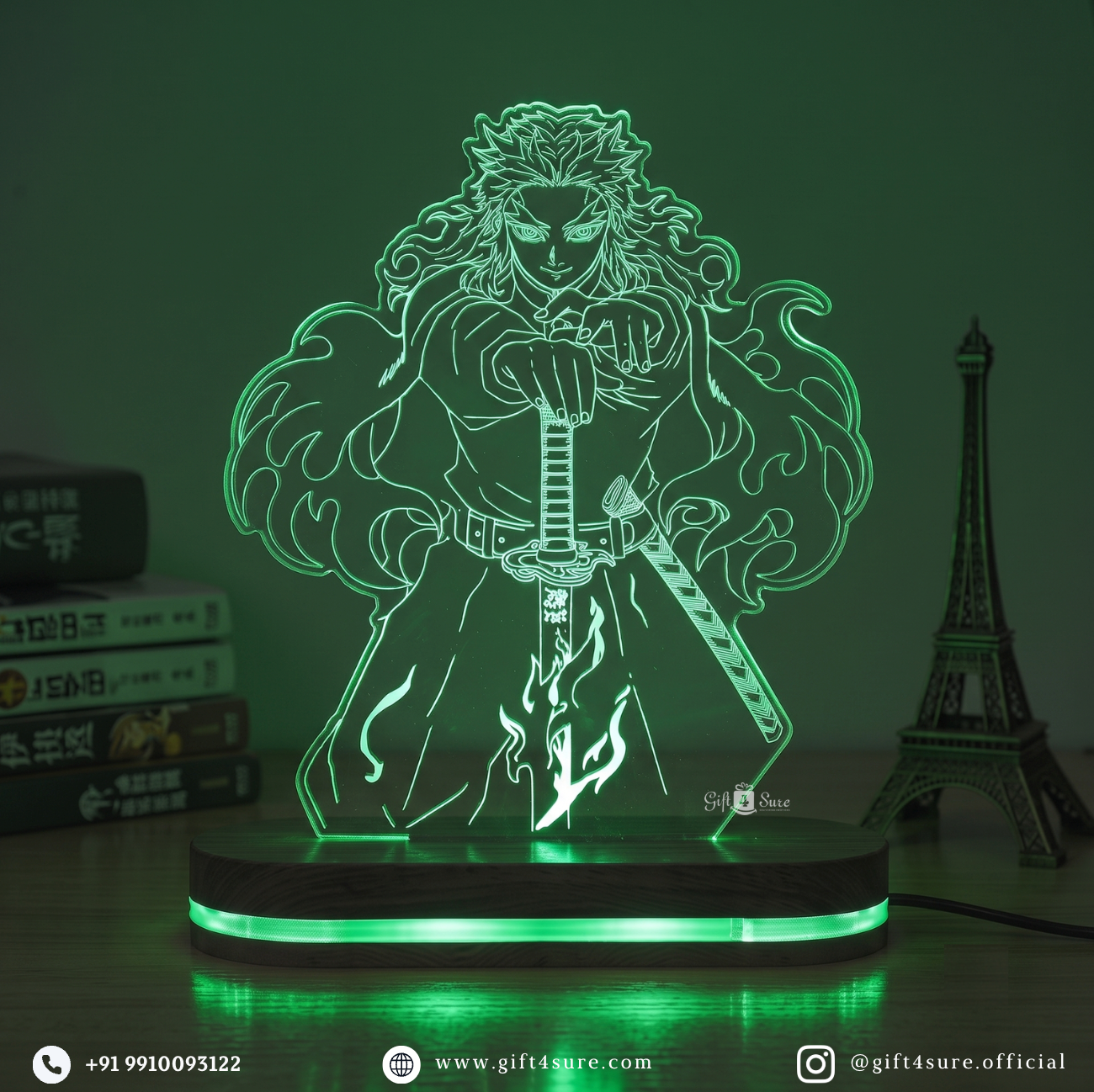 DEMON SLAYER: KYOJURO RENGOKU ANIME LED LAMP (MULTICOLOR)