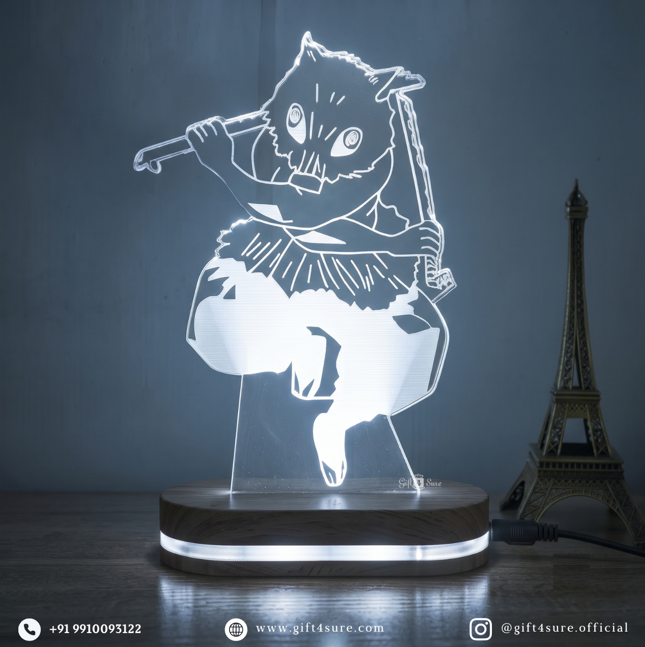 DEMON SLAYER: INOSUKE HASHIBIRA ANIME LED LAMP (MULTICOLOR)