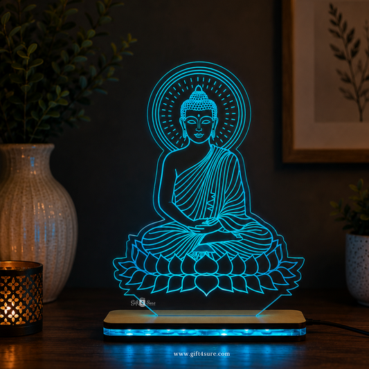BUDDHA ACRYLIC LED LAMP (MULTICOLOR)