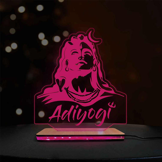 ADIYOGI ACRYLIC LED LAMP (MULTICOLOR)