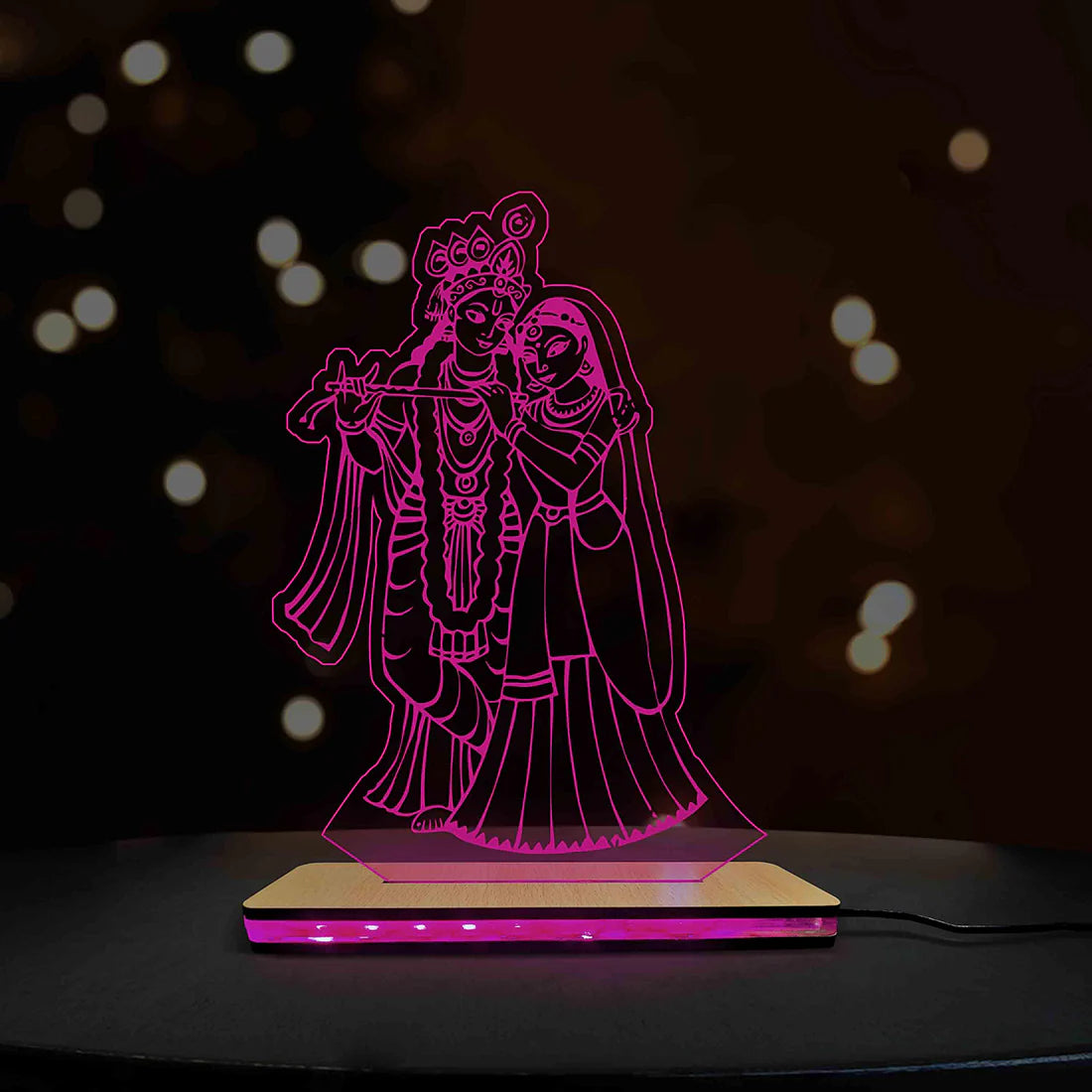 RADHA KRISHNA ACRYLIC LED LAMP (MULTICOLOR)