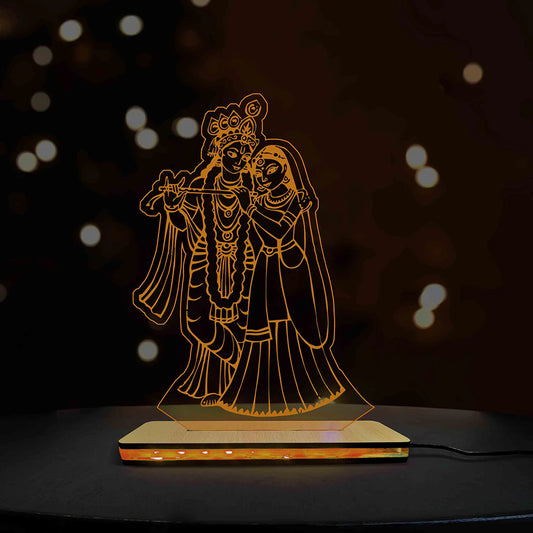 RADHA KRISHNA ACRYLIC LED LAMP (MULTICOLOR)