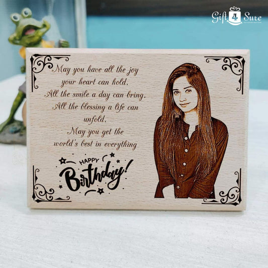 WOODEN PHOTO ENGRAVED FRAME