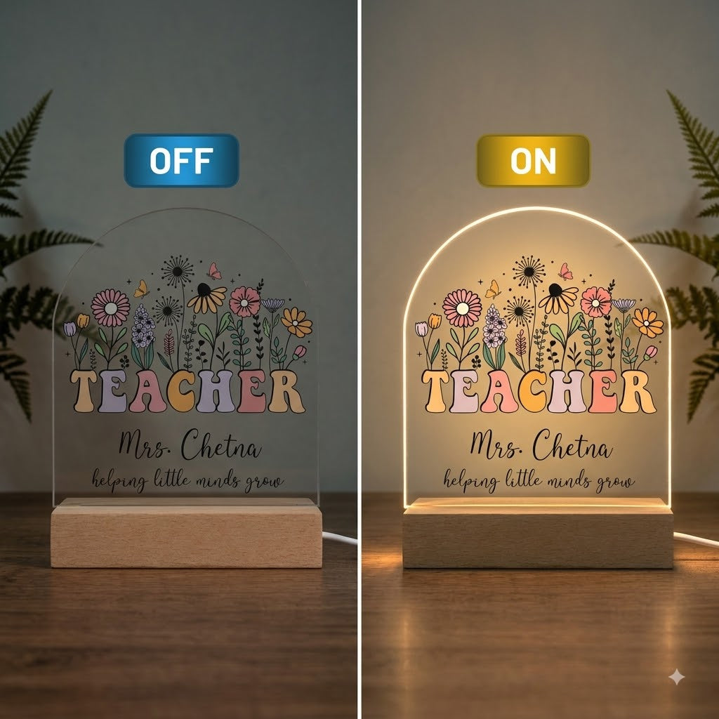 TEACHER ACRYLIC LED LAMP