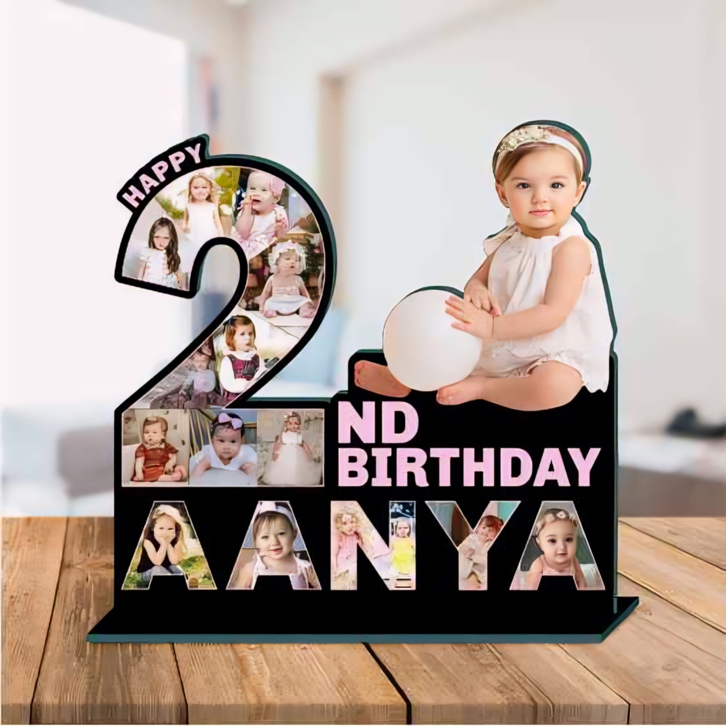 BABY WOODEN CUTOUT STANDY