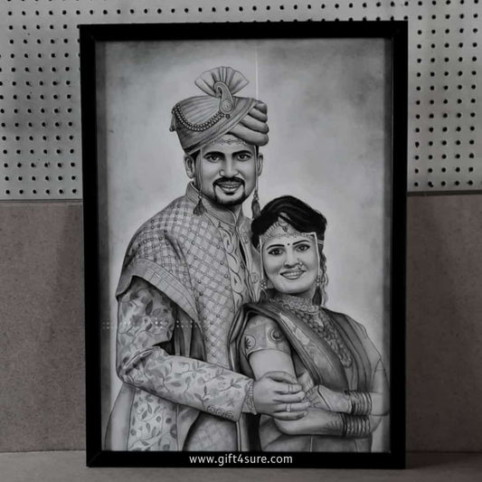 HANDMADE PENCIL SKETCH WITH FRAME