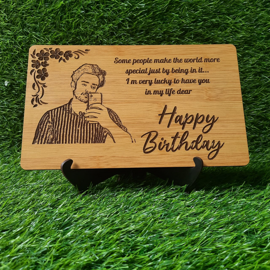 🎁 WOODEN PHOTO ENGRAVED PLAQUE (100% off)