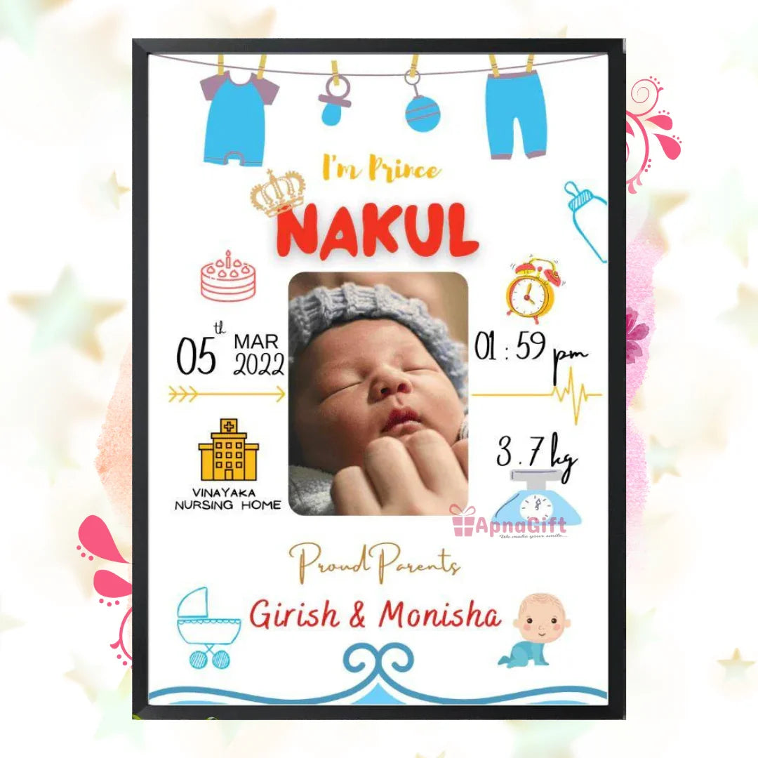 🎁 BABY BIRTH PHOTO FRAME - 3 (100% off)