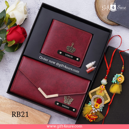 IMPORTED COUPLE WALLET RAKHI COMBO