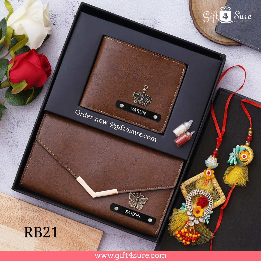 IMPORTED COUPLE WALLET RAKHI COMBO