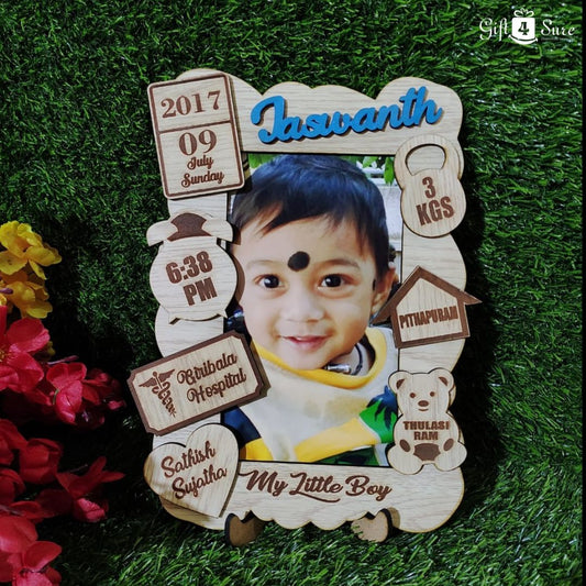 WOODEN BABY PHOTO FRAME