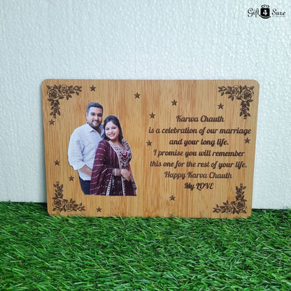 WOODEN PHOTO PLAQUE