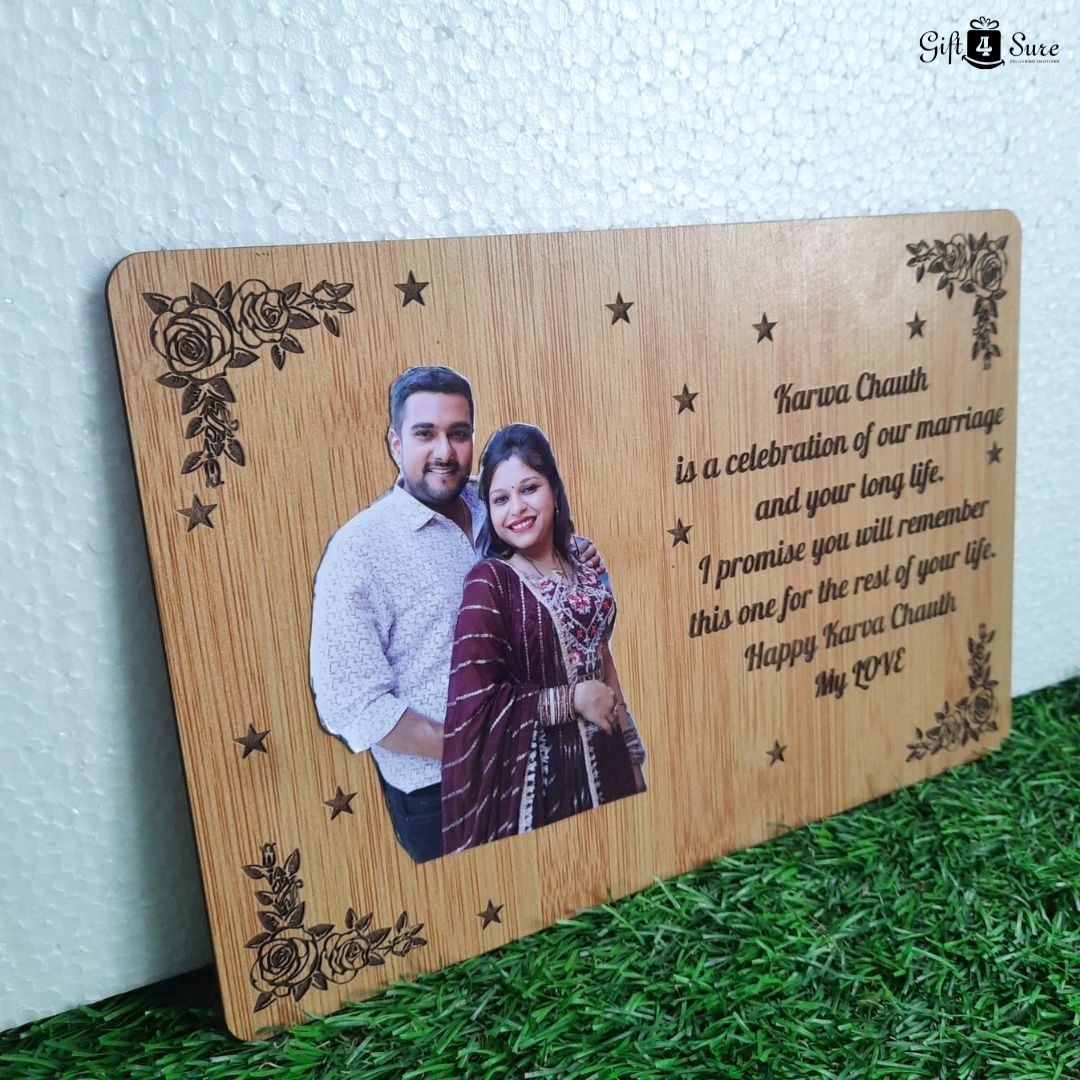 WOODEN PHOTO PLAQUE