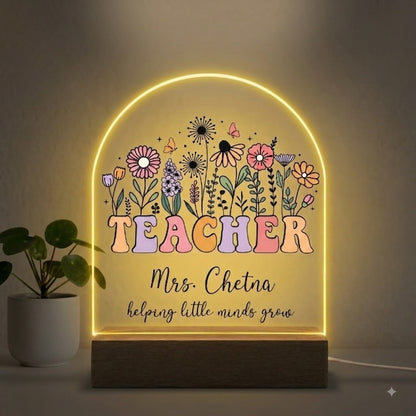 TEACHER ACRYLIC LED LAMP