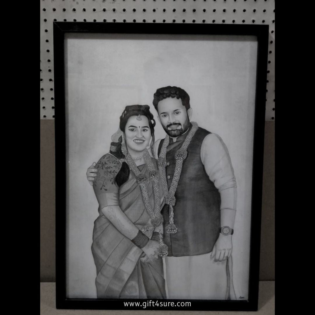 HANDMADE PENCIL SKETCH WITH FRAME