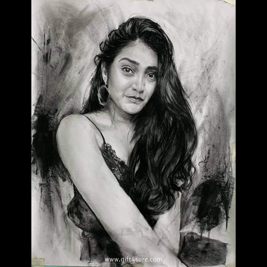 HANDMADE PENCIL SKETCH WITH FRAME