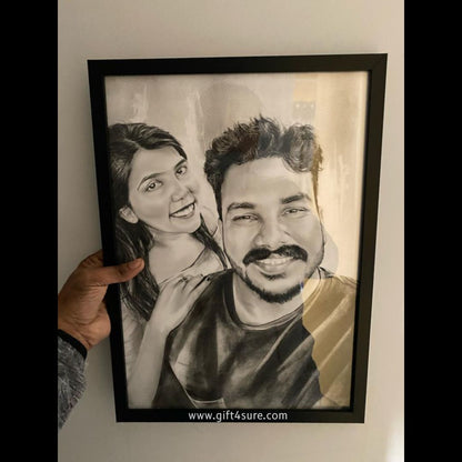 HANDMADE PENCIL SKETCH WITH FRAME